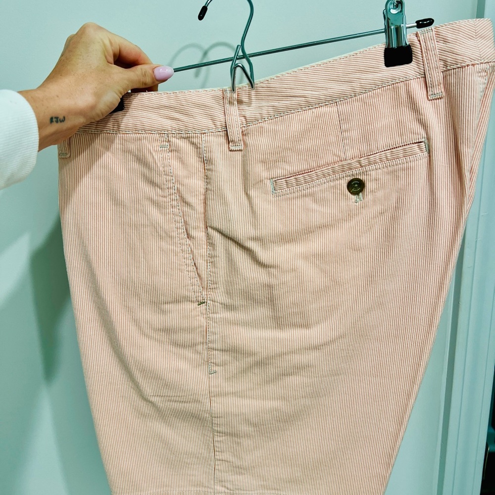 Tommy Bahama Peach Striped Linen Shorts